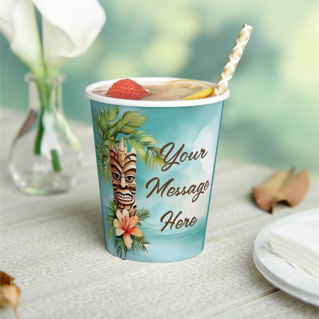 Tropical Tiki Party Paper Cups (Insitu)