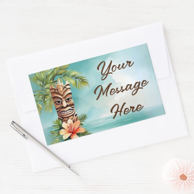 Tropical Tiki Party Sticker (Envelope)