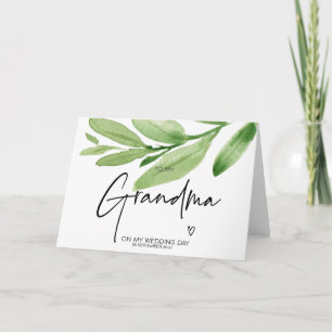 Tropical To My Grandma My Wedding Day Grandmother Card