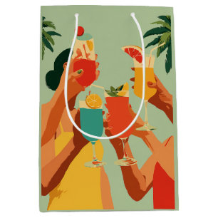 Tropical Toast to Bride-to-Be Medium Gift Bag