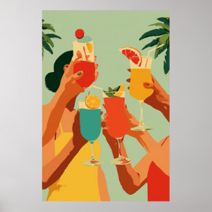 Tropical Toast to Bride-to-Be Poster