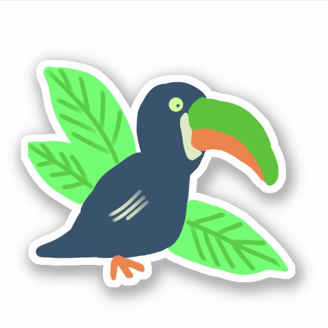 Tropical Toucan And Leaves (Front)