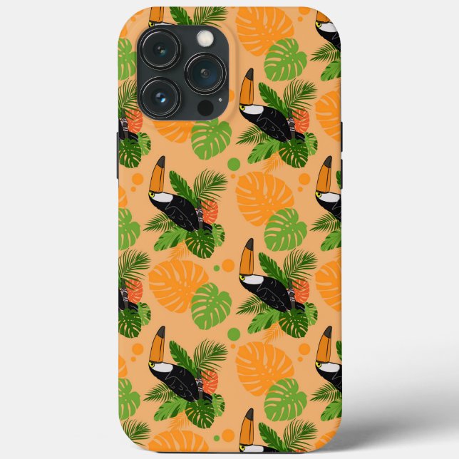 Tropical Toucan Bird Seamless Pattern Case-Mate iPhone Case (Back)