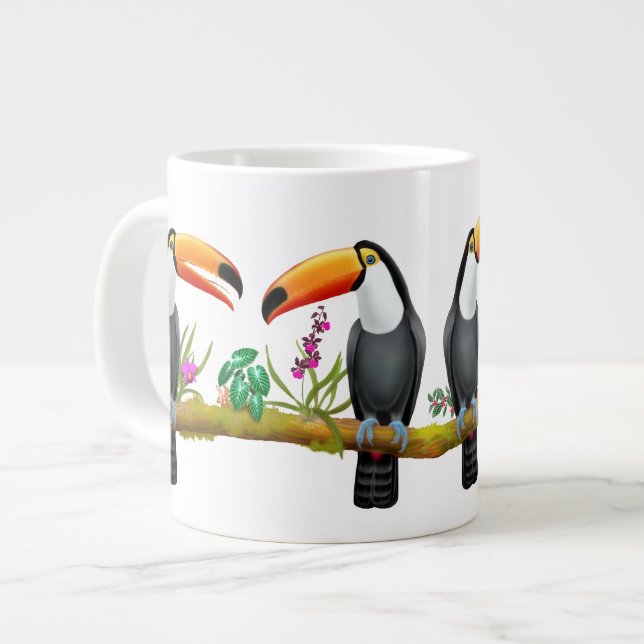 Tropical Toucan Birds Jumbo Mug (Front Left)