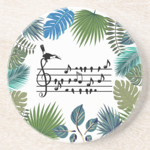 Tropical Toucan Birdsong Personalized Coaster