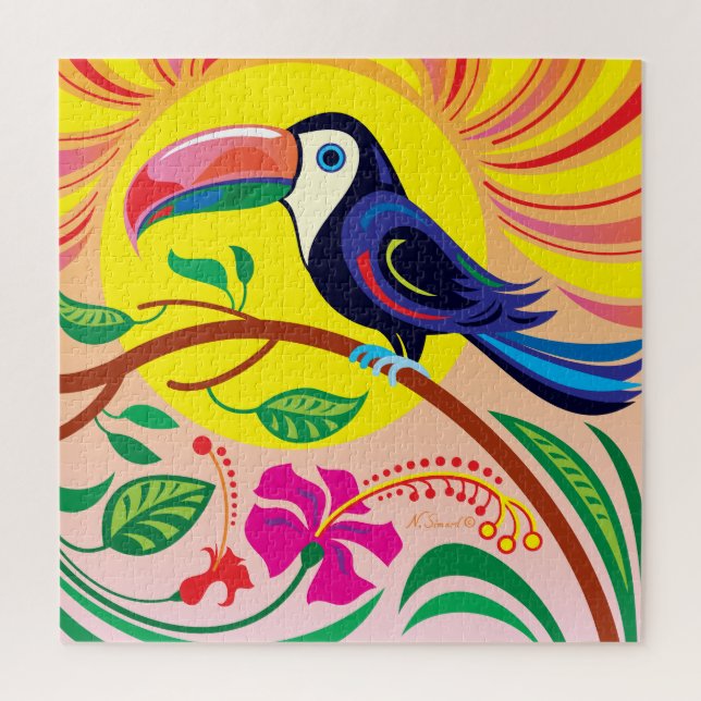Tropical Toucan Jigsaw Puzzle (Vertical)