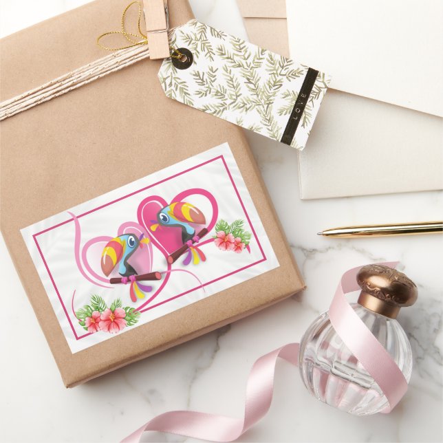 Tropical Toucan Love Sticker (Gifting)