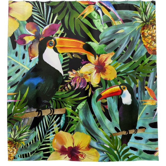 Tropical Toucan Paradise Palm Pineapple Modern (Front)