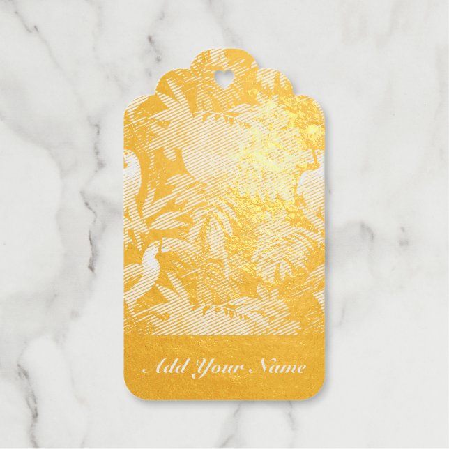 Tropical Toucan Pattern Gift Tags (Front)