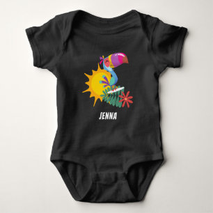 Tropical Toucan Personalized Baby Bodysuit