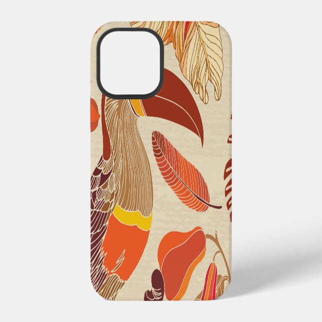 Tropical Toucans: Exotic Seamless Design iPhone Case (Back)