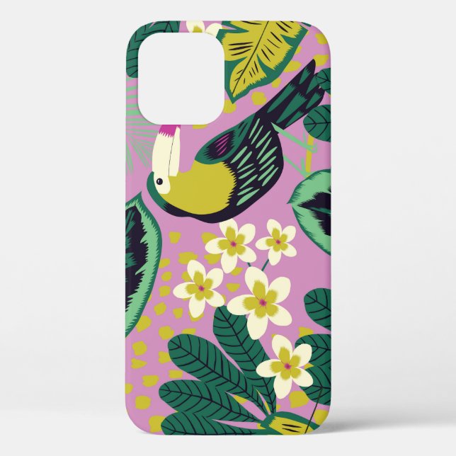 Tropical Toucans: Flower Pattern Case-Mate iPhone Case (Back)