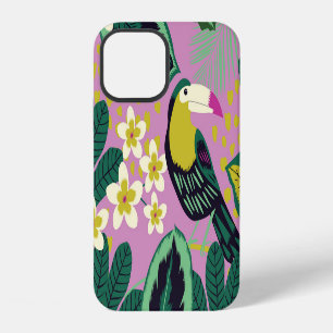 Tropical Toucans: Flower Pattern iPhone 12 Case