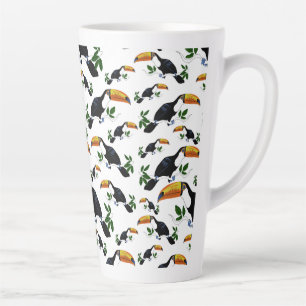 Tropical Toucans - Playful Jungle  Latte Mug
