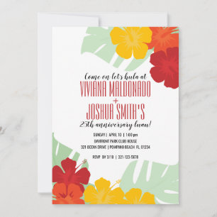 tropical tout MARIAGE ANNIVERSAIRE luau invitation