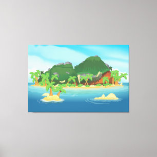 Tropical Treasure Island Canvas Print