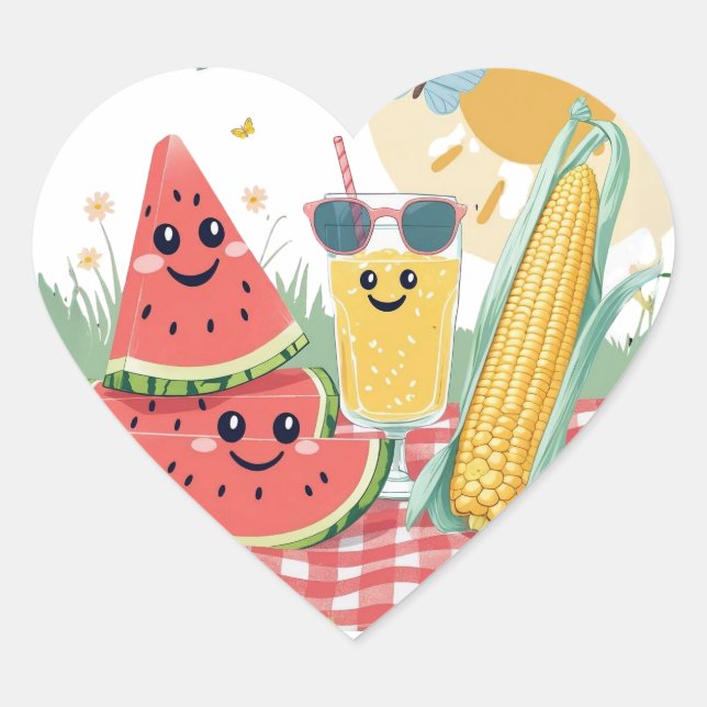 Tropical Treats – Summer Snack Sticker Set (Front)