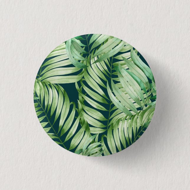 Tropical Tree Art 1 Inch Round Button (Front)