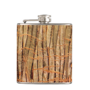 Tropical Tree Bark Nature Photo Hip Flask