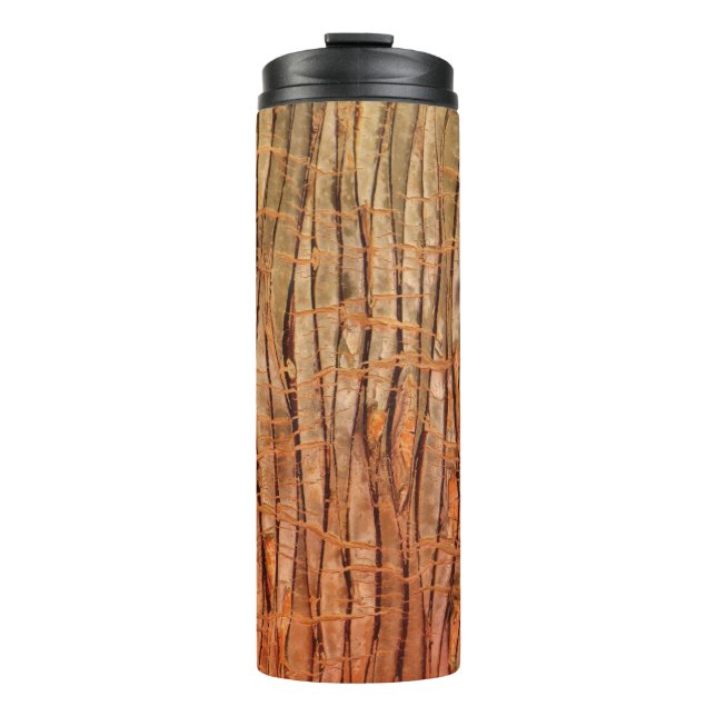 Tropical Tree Bark Nature Photo Thermal Tumbler (Front)