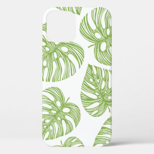 Tropical trendy seamless pattern with exotic palm  iPhone 12 case