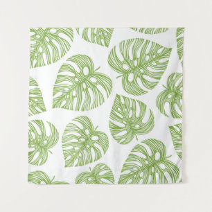 Tropical trendy seamless pattern with exotic palm  tapestry