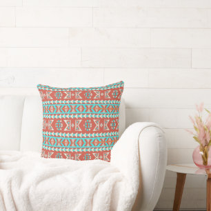 Tropical Tribal Summer Throw Pillow