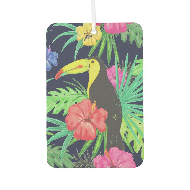 Tropical Tucan and Leaves Rainforest Air Freshener (Front)