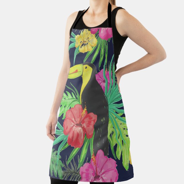 Tropical Tucan and Leaves Rainforest Apron (Insitu)