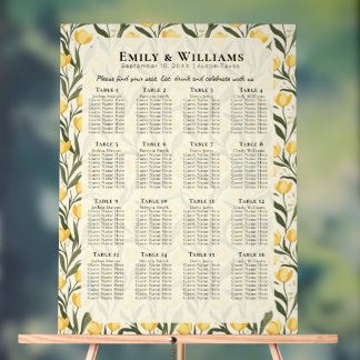 Tropical Tulip Fantasy Autumn Wedding Acrylic Sign