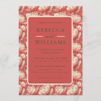 Tropical Tulip Fantasy Seaside Wedding Invitation