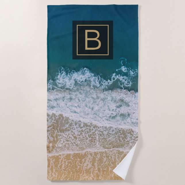 Tropical Turquoise Blue Sea Sandy Beach Florida Towel (Front)
