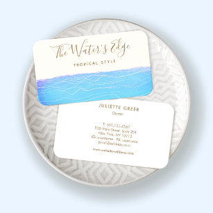 Tropical Turquoise Ocean  Waves  Business Card