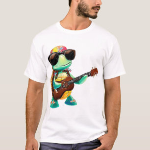Tropical turtle with guitar T-Shirt