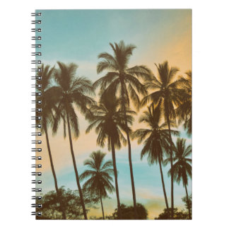Tropical Twilight: Coconut Palm Silhouette Notebook