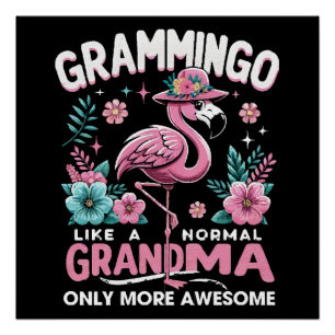 Tropical Twilight Flamingo Poster