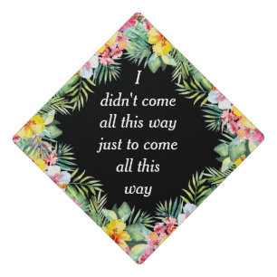 Tropical Typography Floral Tassel Topper