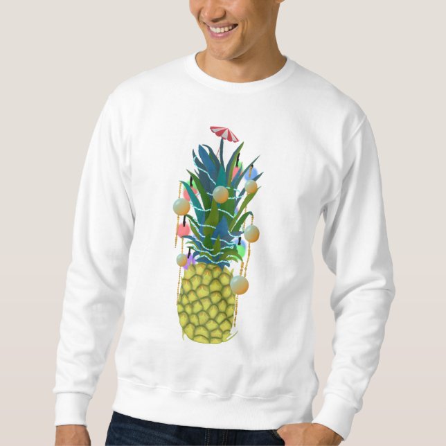 Tropical Ugly Christmas Pineapple Tree Shirts (Front)