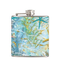 Tropical Under Sea Vinyl Wrapped Flask