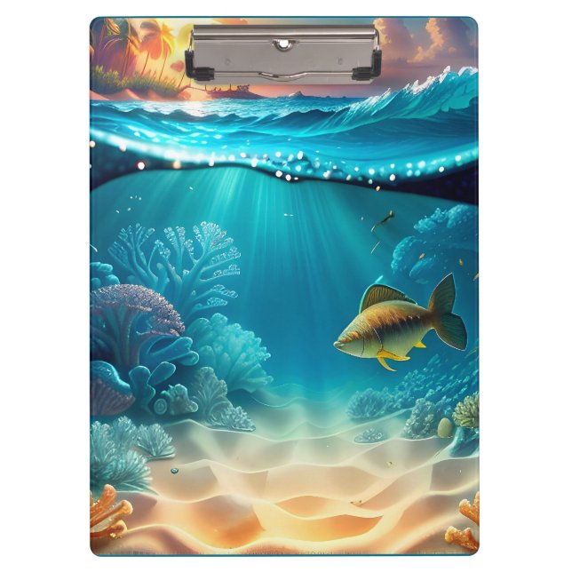Tropical Underwater Landscape Clipboard (Front)