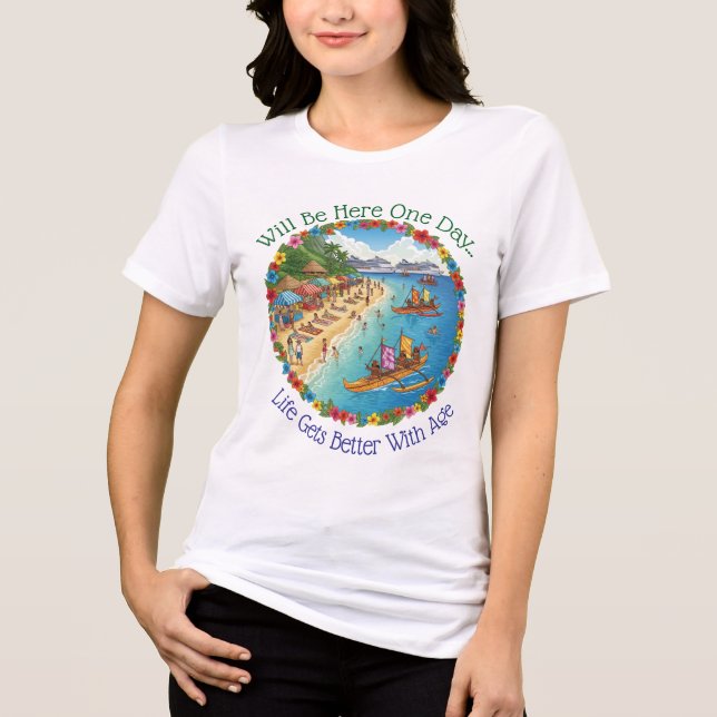 Tropical Vacation Dreams Tri-Blend Shirt (Front)