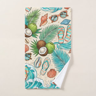 Tropical vacation. hand towel
