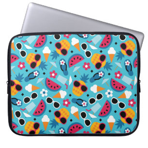 Tropical Vacation Seamless Pattern Laptop Sleeve