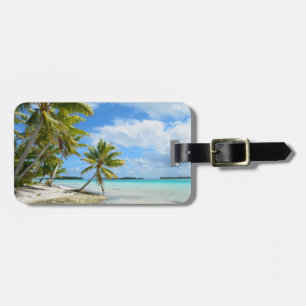 Tropical vacation travel luggage tag