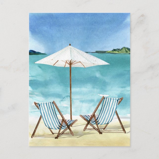 Tropical Vacation Water Seascape beach Postcard (Front)