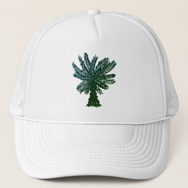 Tropical Vacation White Custom Baseball Hat (Front)