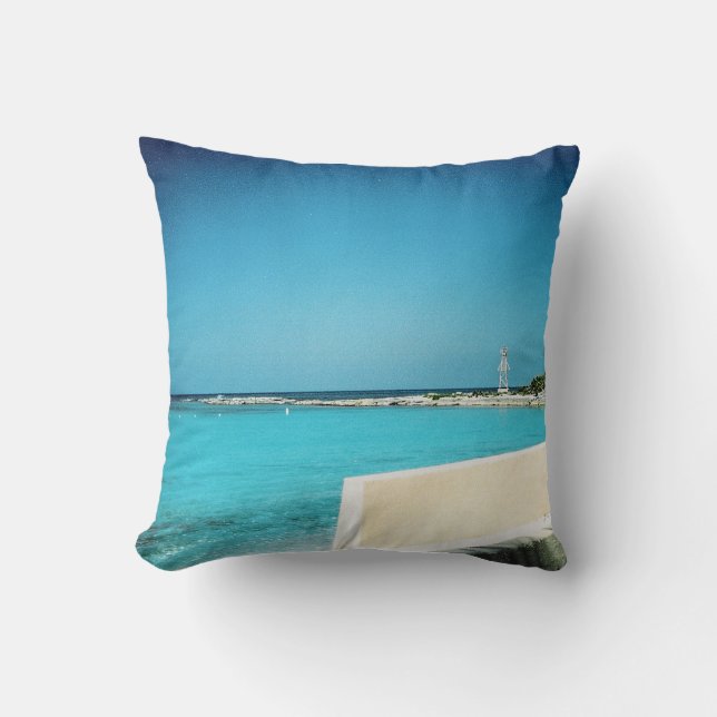 Tropical Vantage Throw Pillow (Front)