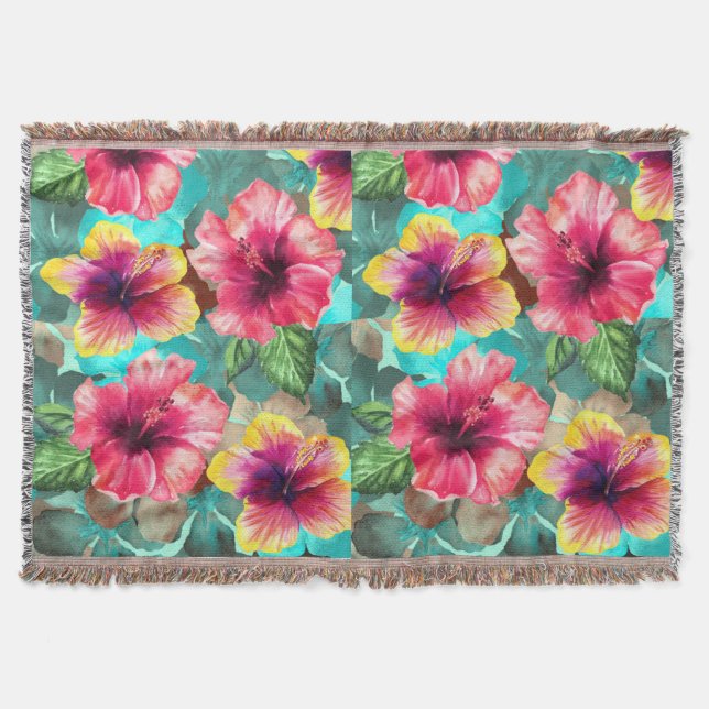 tropical vibe throw blanket (Front)