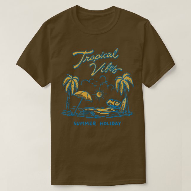 Tropical viberetro style TShirt (Design Front)