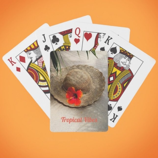 Tropical Vibes Beachy Customizable Playing Cards (Creator Uploaded)